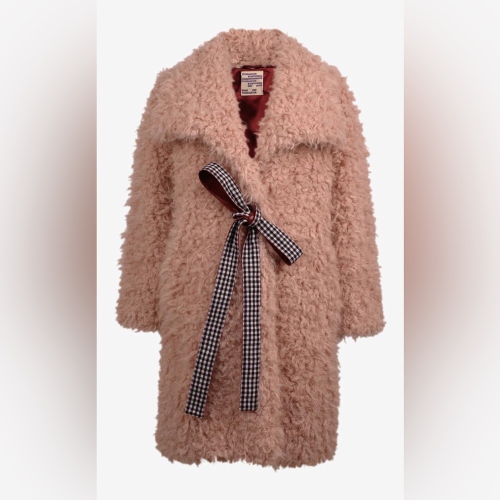 Baum und Pferdgarten NWT Women's Pink teddy coat with Belt size EU 34 winter
